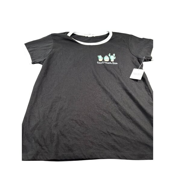 Cactus Graphic Ringer Tee "Cant Touch This" By Streetwear Society L - Picture 7 of 11